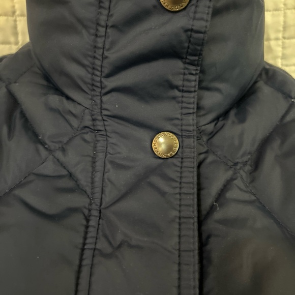 Lands End Quilted Down Puffer Vest Blue Women’s M 10-12 Snap Winter Walking - Picture 3 of 8